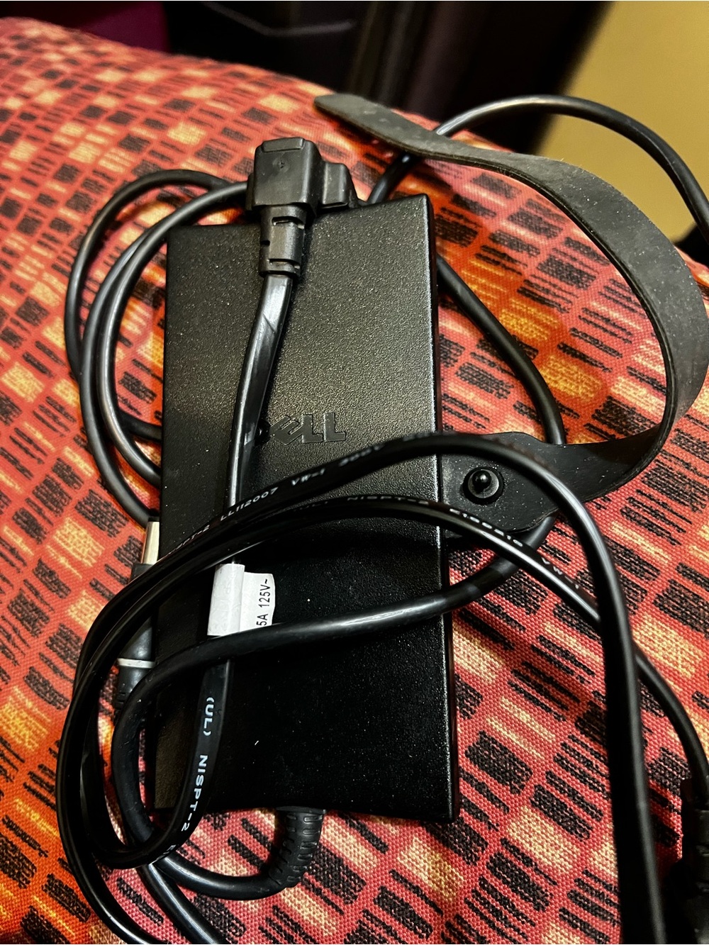 Dell Black Power Adapter with Coiled Cable